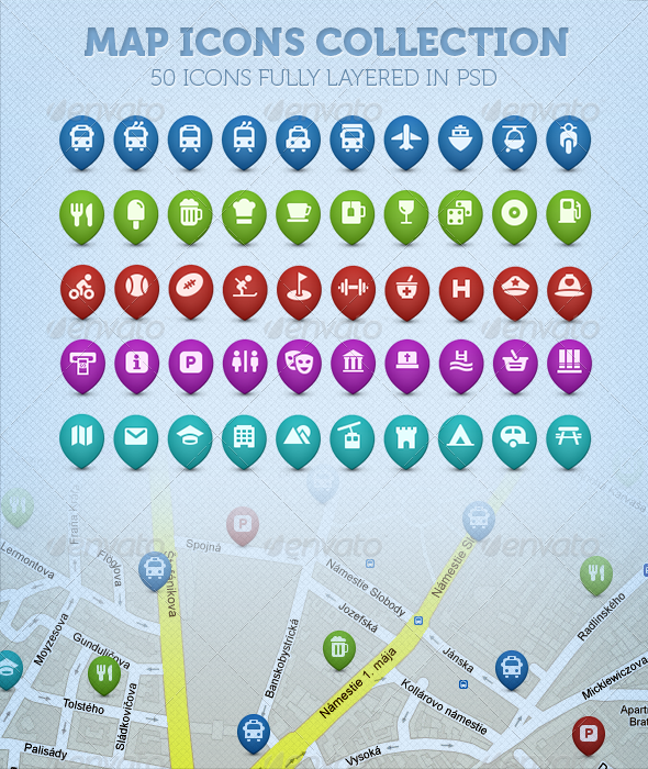 Map Icons Collection