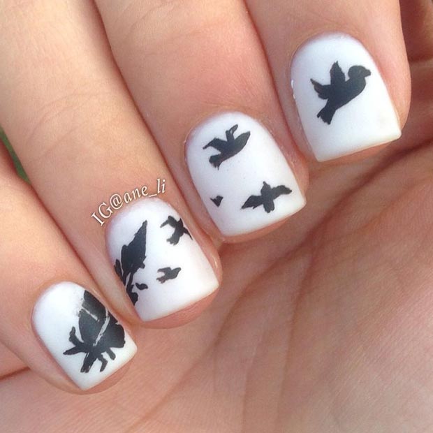 Matte White Nail Designs Short