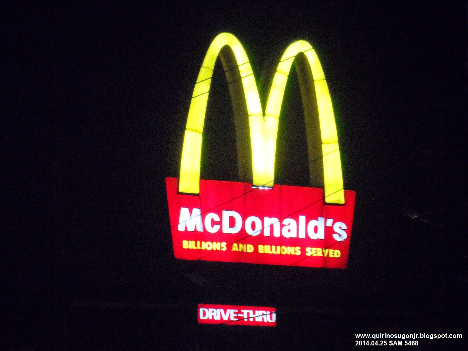 McDonald's Golden Arches at Night