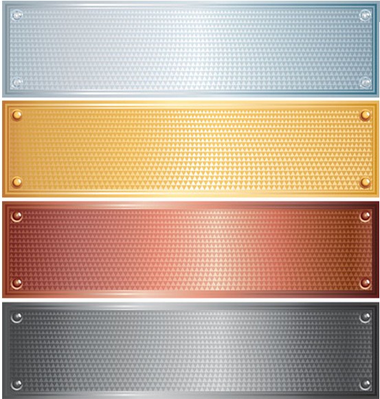 Metal Creative Vector Banners Metal Creative Vector Banners