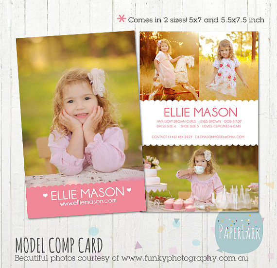 Model Comp Card Template Photoshop