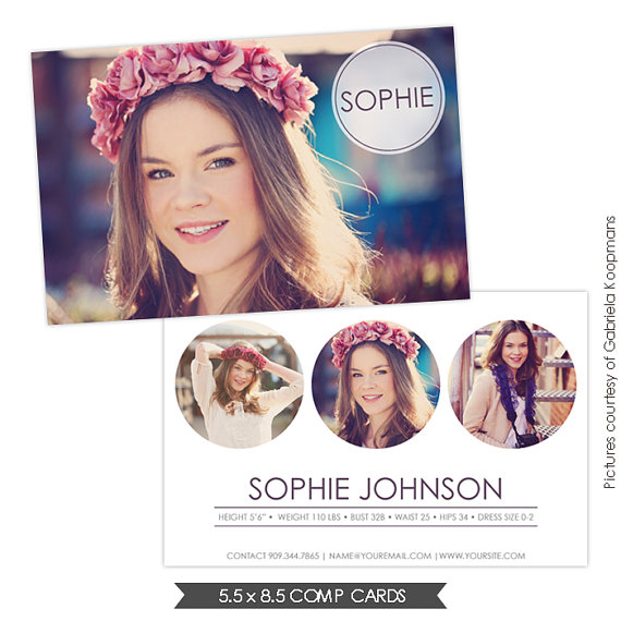 Model Comp Card Template Photoshop