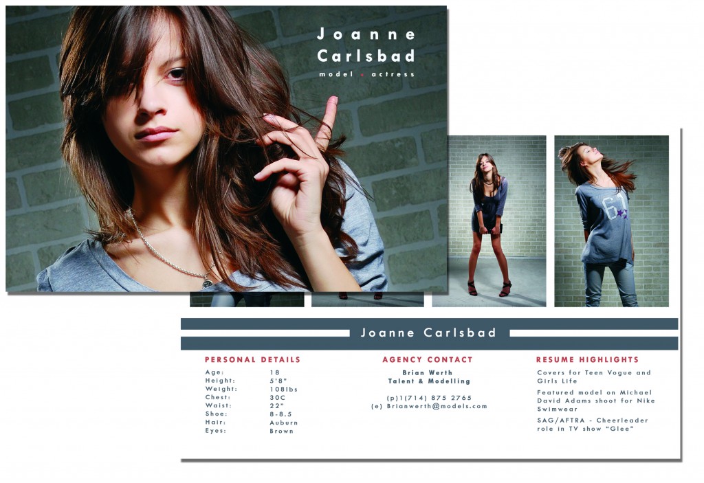 Model Comp Card Template