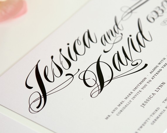 Modern Calligraphy Fonts Wedding Invitations