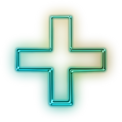 Neon Cross Sign