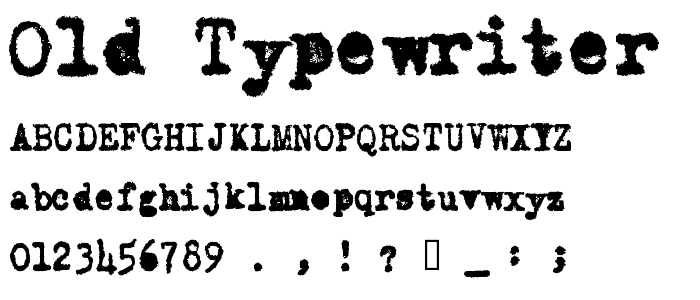 Old Typewriter Font