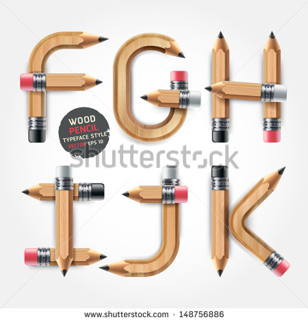 Pencil Art Vector Alphabet