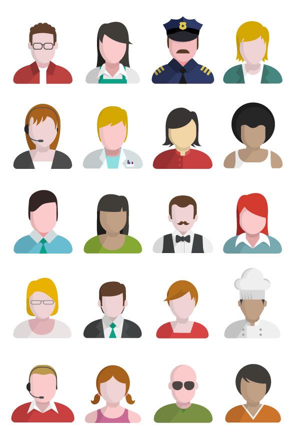 19 Person Icon Flat Images