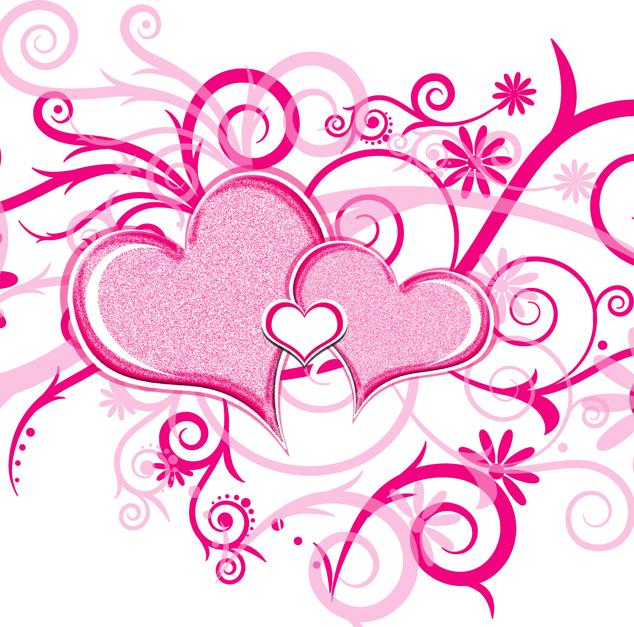 Pink Heart Shaped Pattern