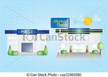 Police Station Building Clip Art