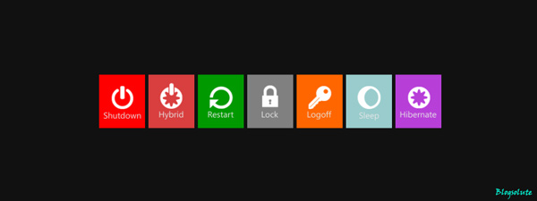 Power Button Shortcut Windows 8