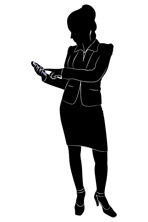 Professional Woman Silhouette Vector