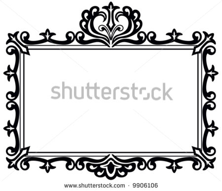 17 Black Ornate Frame Vector Images