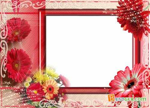 Red Flower Frame