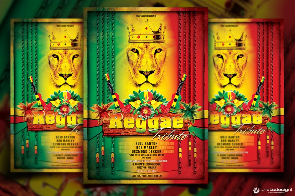 Reggae Music Flyer Template