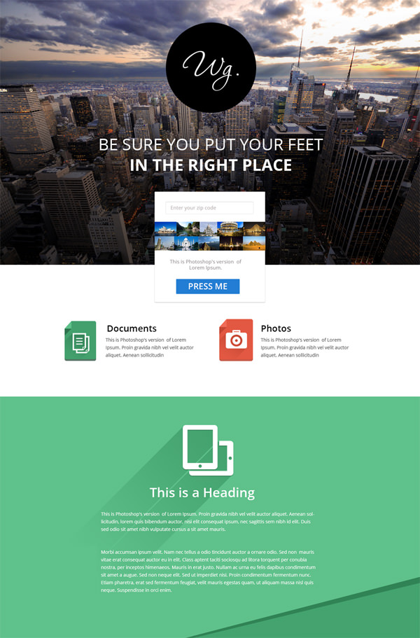 Responsive Website Templates PSD Free Download