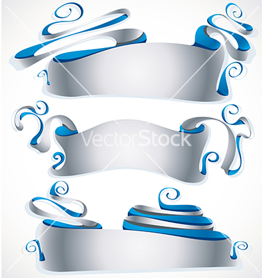 Silver Banner Vector Art