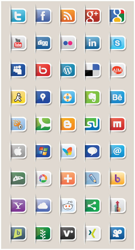Simple Social Media Icons Vector Free