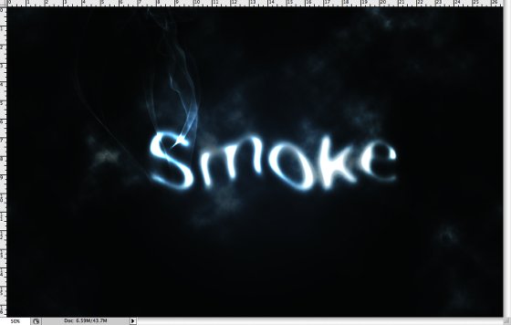 Smoke Letters Photoshop