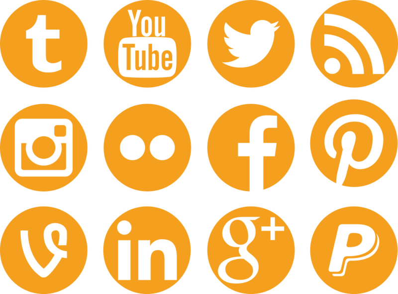 Social Media Icons Orange