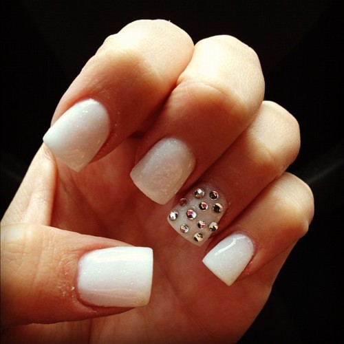 Square White Acrylic Nails Square White Acrylic Nails
