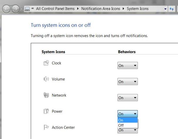 System Tray Icons Missing Windows 7