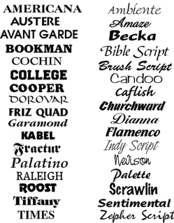 Tattoo Fonts