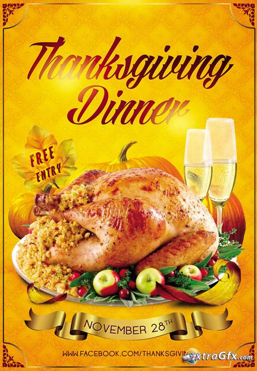 Thanksgiving Dinner Flyer Template