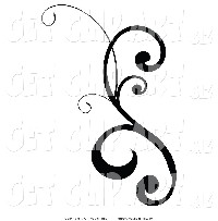 Black and White Scroll Clip Art