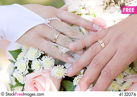 Two Hands with Wedding Rings