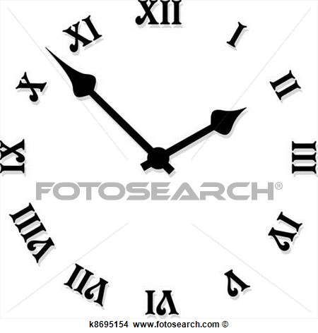 Vector Clock Face Clip Art