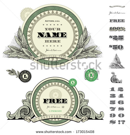 Vector Money Ornaments Designs