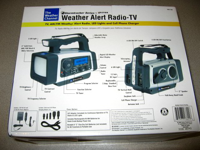 Vector StormTracker Weather Alert Radio TV