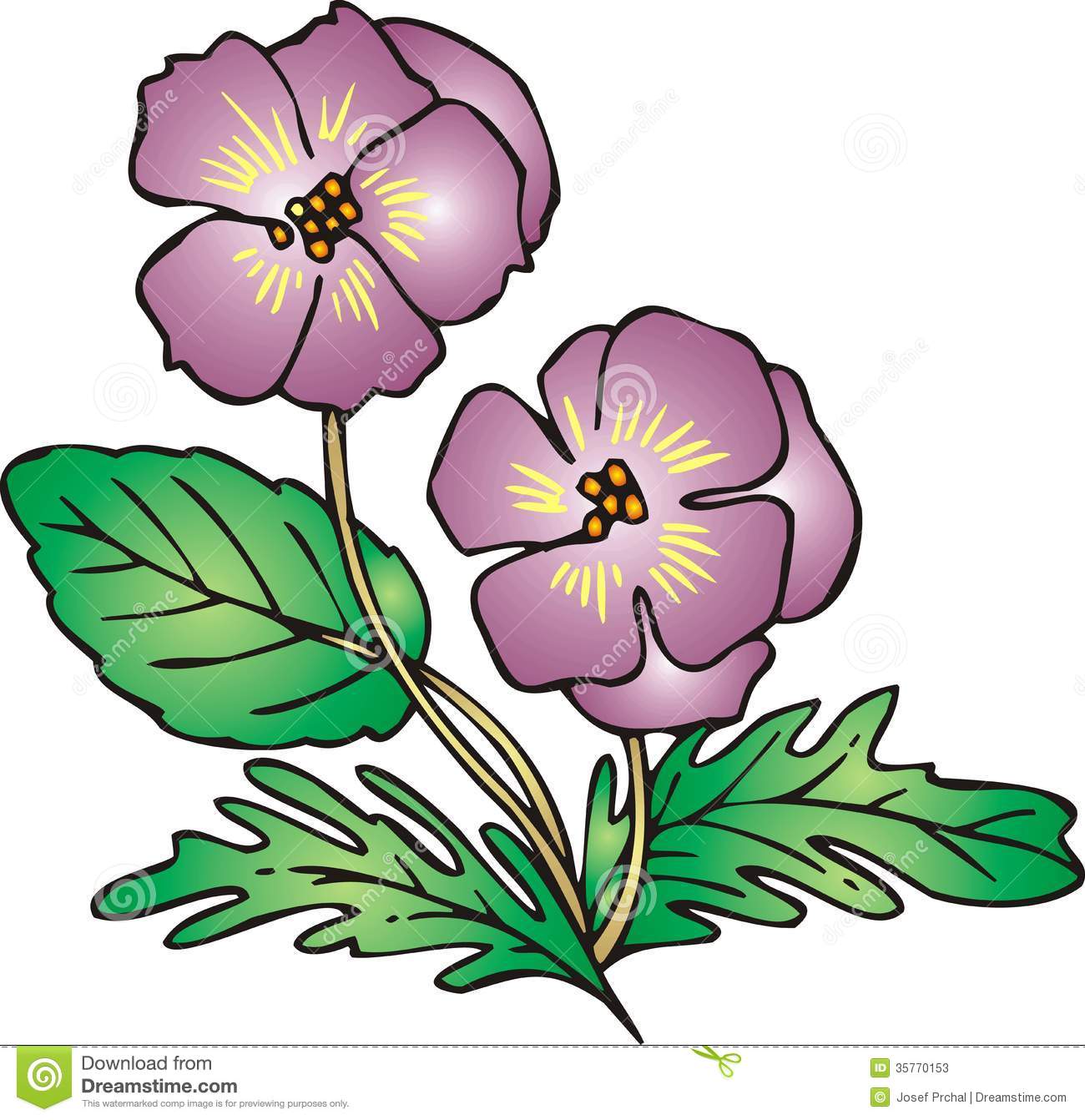 Violet Flower Clip Art