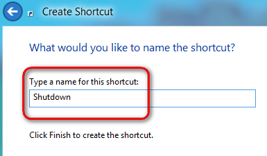 Windows 8 Shut Down Shortcut