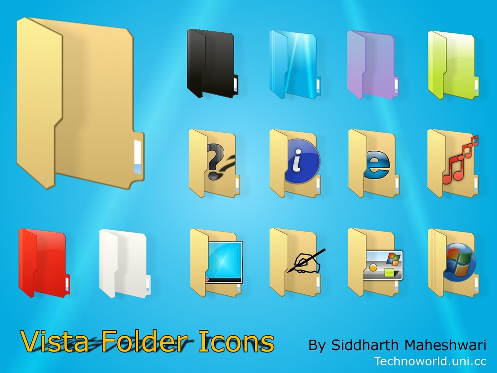 15 Yellow Windows Folder Icons Pack Images