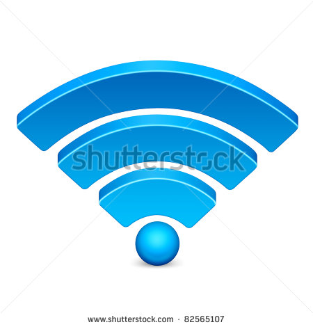 Wireless Signal Icon in White