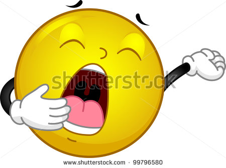 Yawning Smiley Face Clip Art