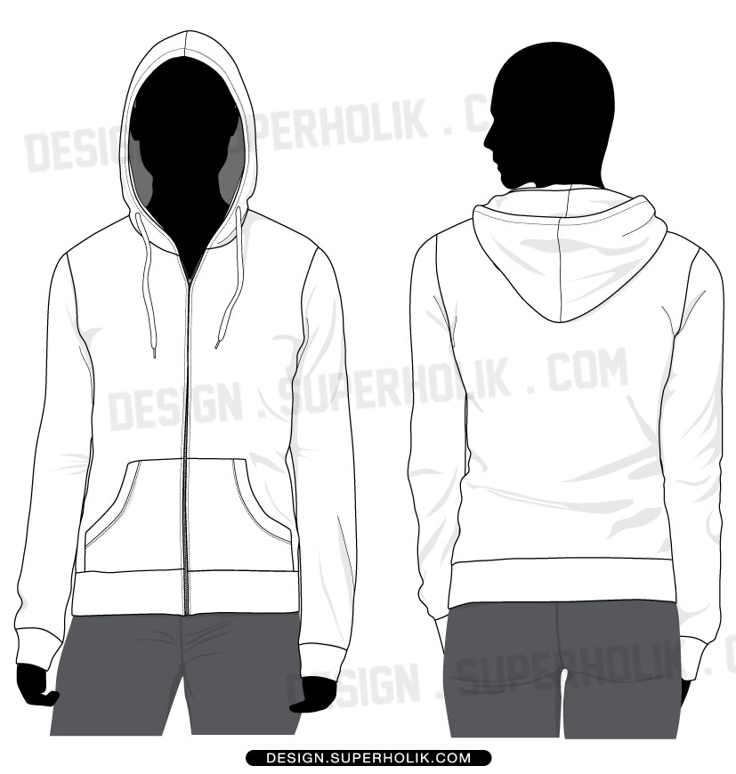 Zip-Up Hoodie Template