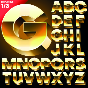 3D Alphabet Vector Free Download