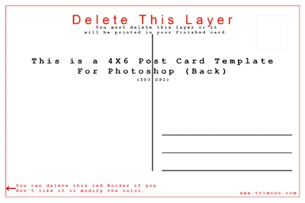 4X6 Postcard Template Photoshop