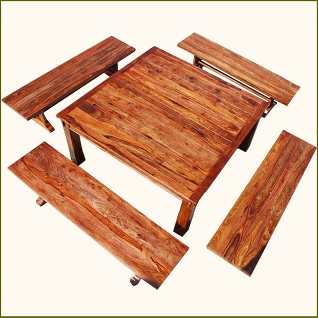 8 Person Square Dining Table Rustic