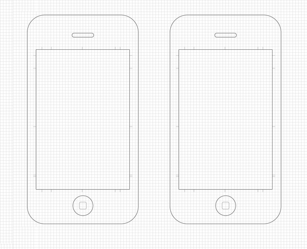 Application iPhone Sketch Template