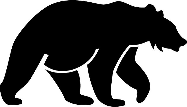 Bear Head Side Silhouette