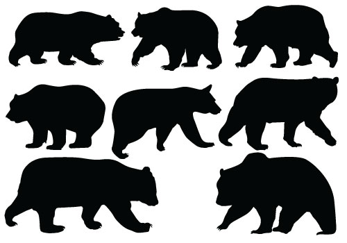 Bear Silhouette Vector Bear Silhouette Vector