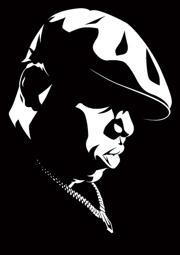 Biggie Small Black and White Vector