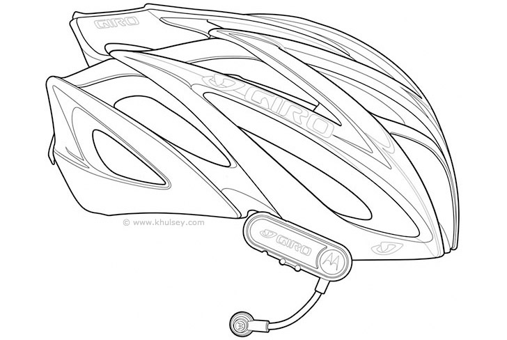 Bike Helmet Line Drawing