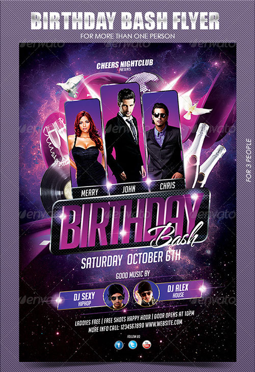 Birthday Bash Flyer Templates