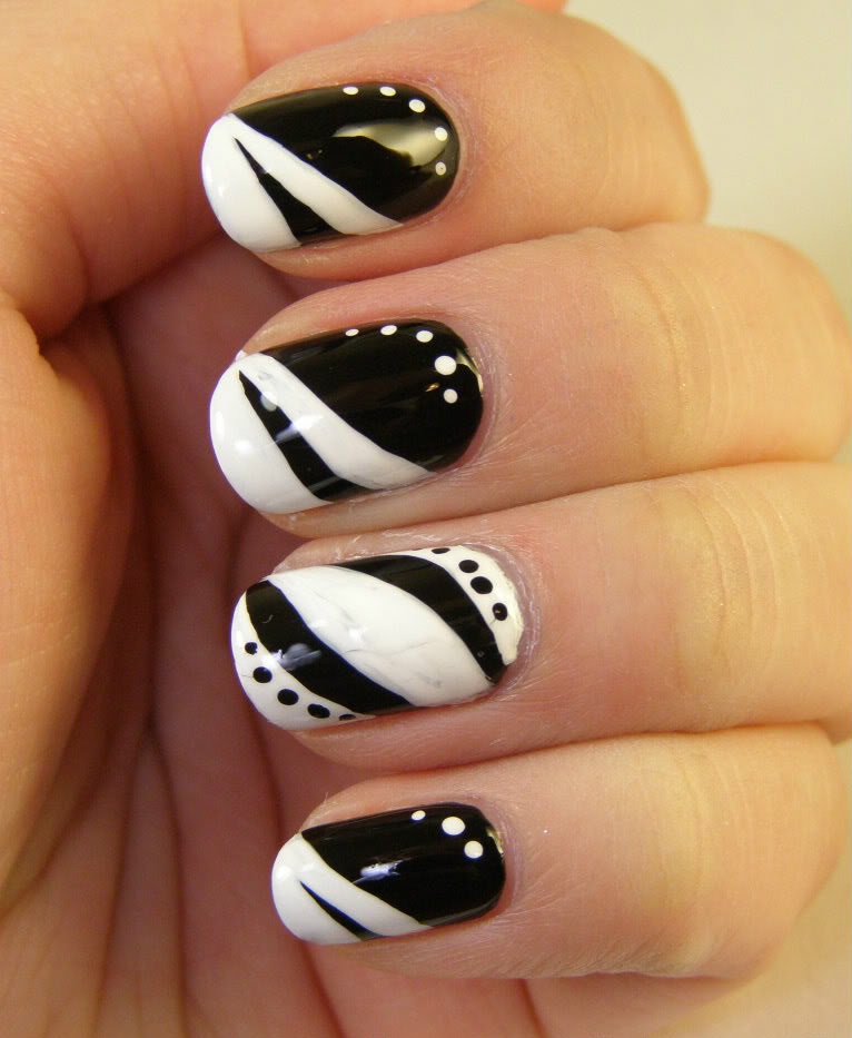 Black and White Nail Designs Black and White Nail Designs