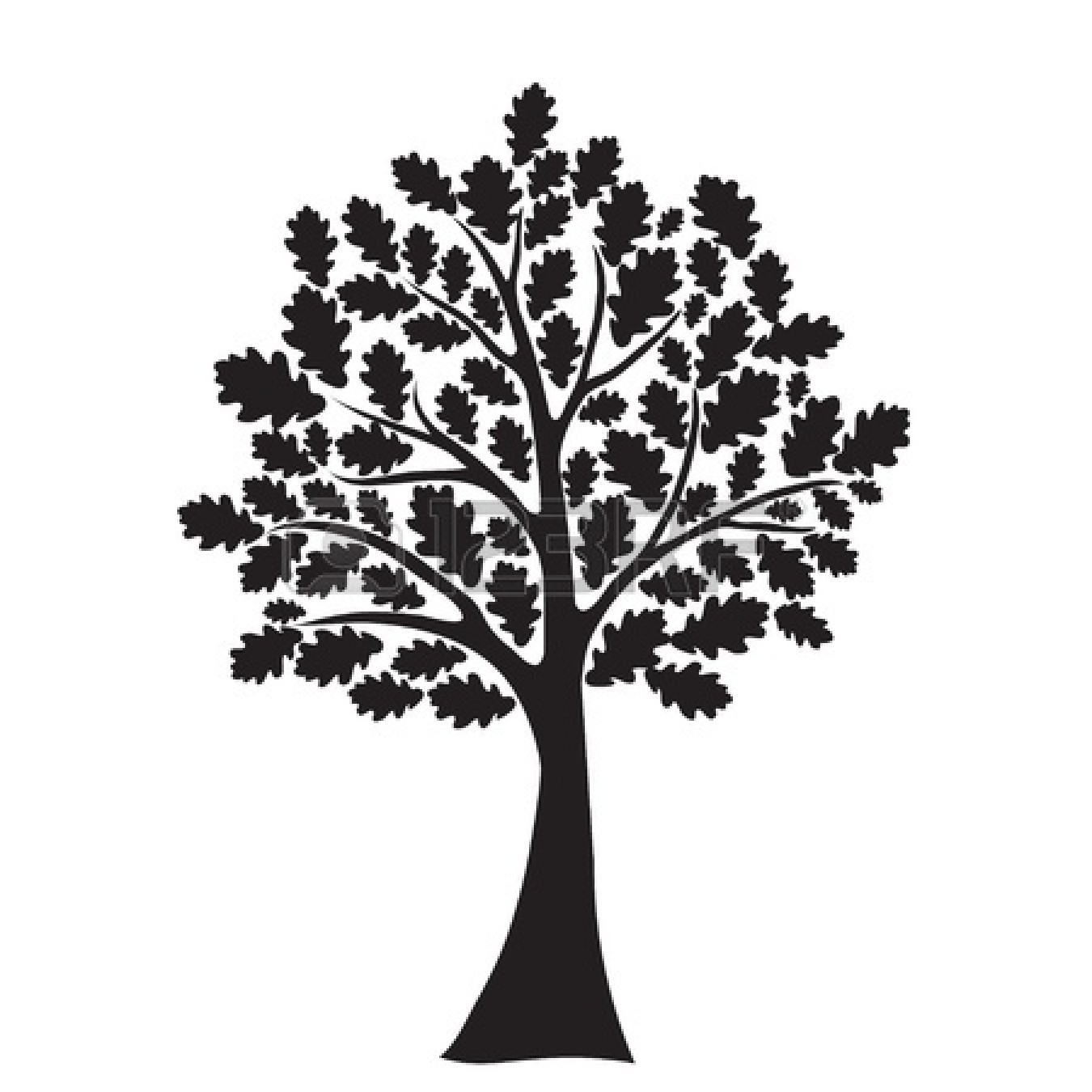 Black and White Tree Clip Art